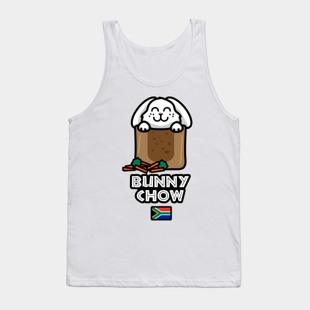 Bunny Chow South Africa Food Funny Cute Rabbit Tank Top by BraaiNinja